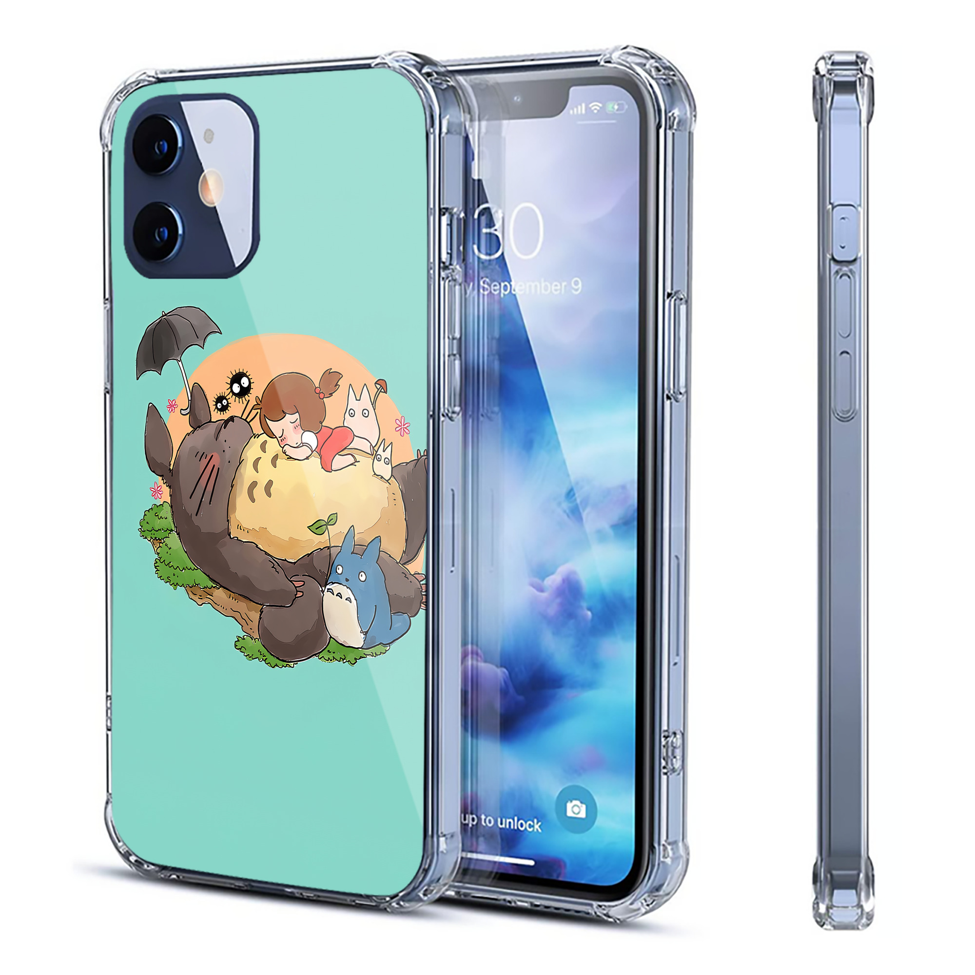 （画像用） となりのトトロ 草壁メイ 草壁サツキ My Neighbor Totoro Satsuki Kusakabe Mei Kusakabe 【iPhone 12シリーズ対応】透明スマホケース（クリアソフトケース）